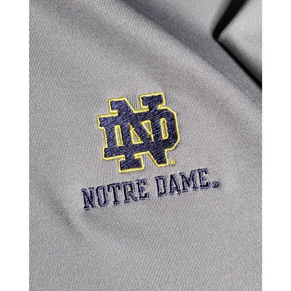 NWT UNDER ARMOUR Notre Dame Fighting Irish Golf Polo Shirt Grey Men’s Size M - Picture 8 of 11